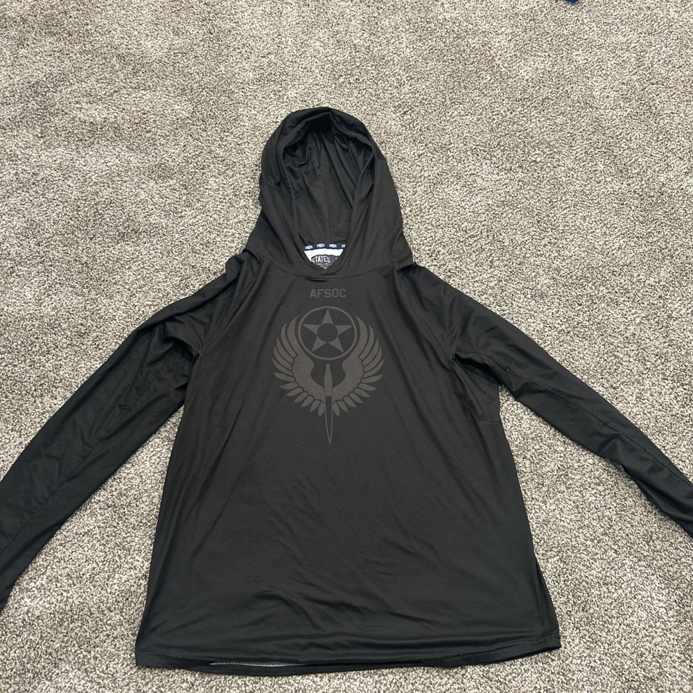STATE Black Hooded Shirt
